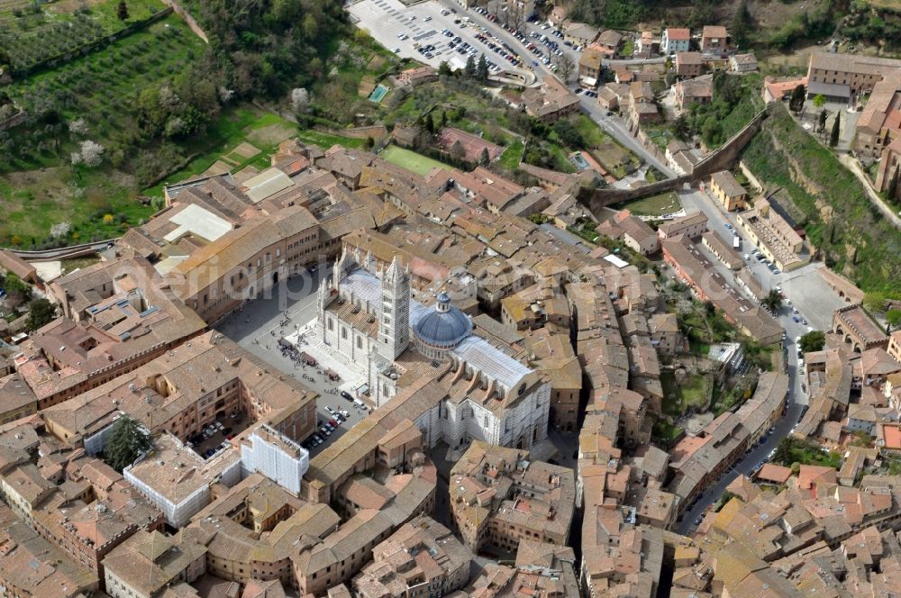 Siena from above - View of the Siena Cathedral in the homonymous province in Italy