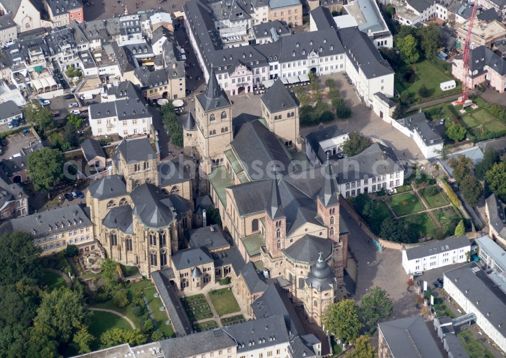 Trier from the bird's eye view: Cathedral and Church of Our Lady in Trier in Rhineland-Palatinate. The cathedral stands on the UNESCO list of World Heritage