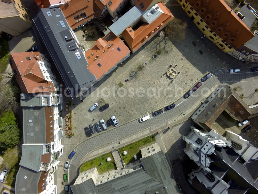 Aerial image Halle / Saale - Cathedral Square in the center of the old town of Halle in Saxony-Anhalt