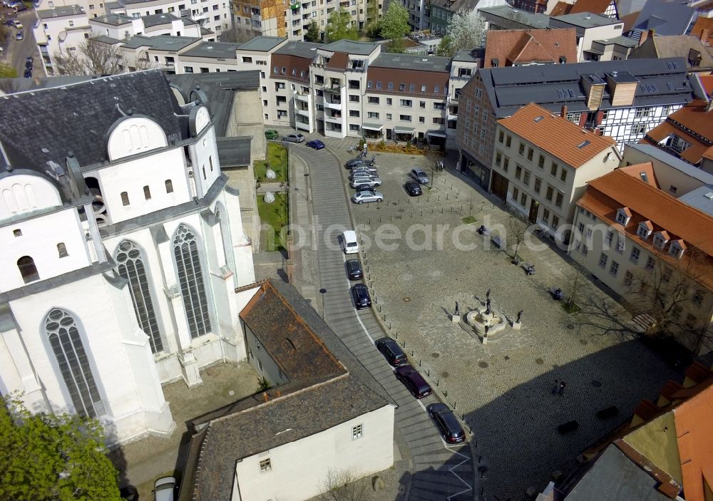 Halle / Saale from above - Cathedral Square in the center of the old town of Halle in Saxony-Anhalt