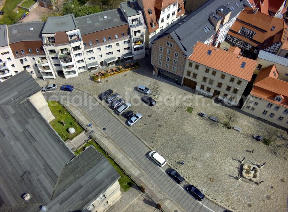 Aerial photograph Halle / Saale - Cathedral Square in the center of the old town of Halle in Saxony-Anhalt