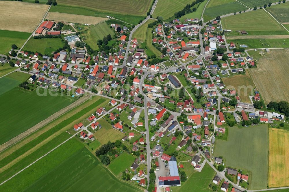 Agawang from the bird's eye view: Village view in Agawang in the state Bavaria, Germany