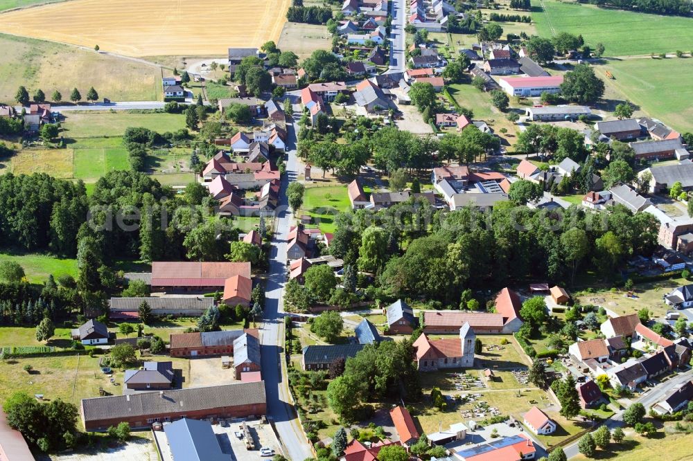 Ahlum from the bird's eye view: Village view in Ahlum in the state Saxony-Anhalt, Germany