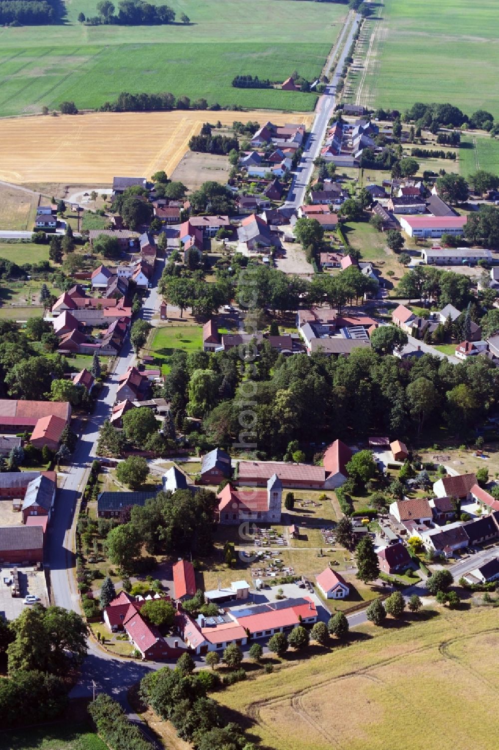 Aerial image Ahlum - Village view in Ahlum in the state Saxony-Anhalt, Germany