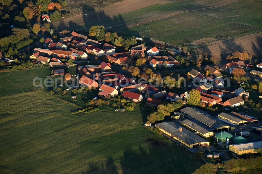 Ahrensdorf from the bird's eye view: Village view of Ahrensdorf in the state Brandenburg