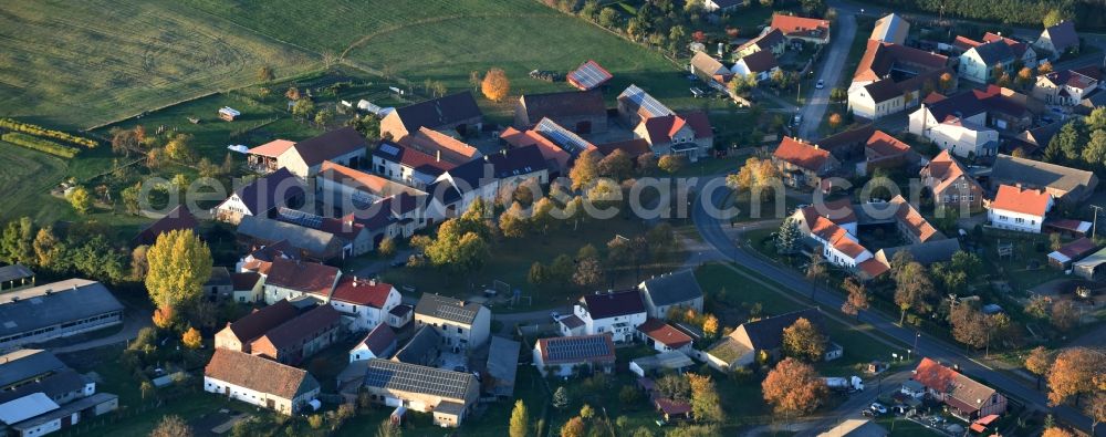 Aerial image Ahrensdorf - Village view of Ahrensdorf in the state Brandenburg