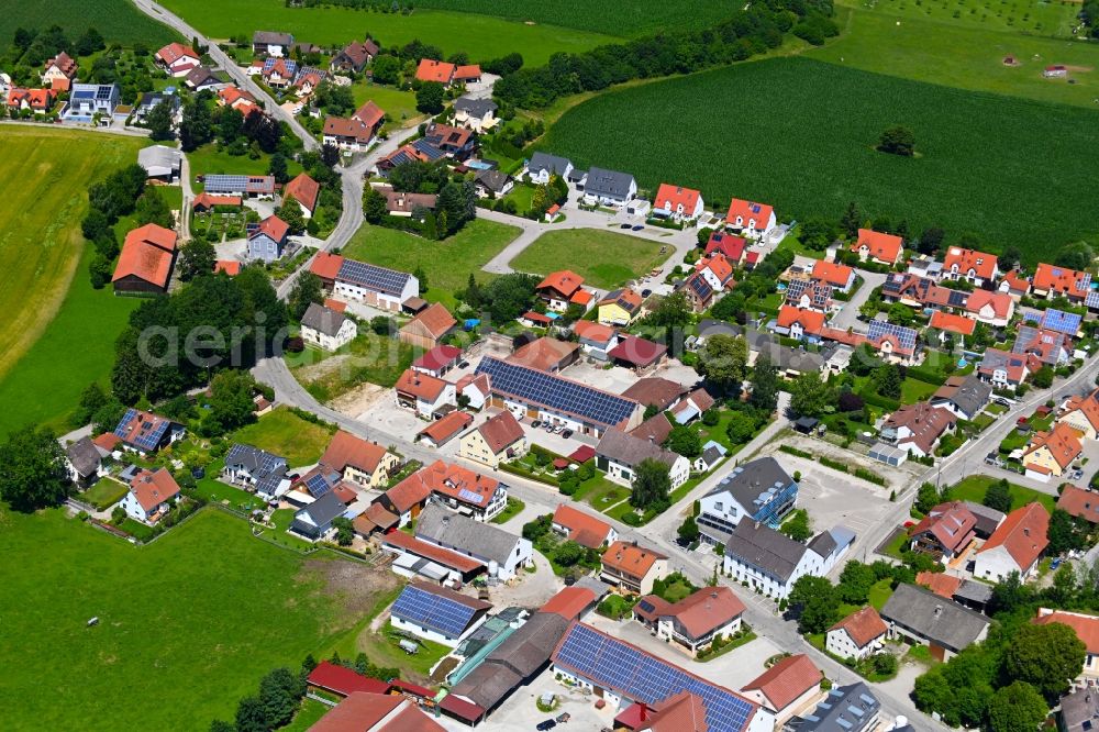 Aerial image Aich - Village view in Aich in the state Bavaria, Germany