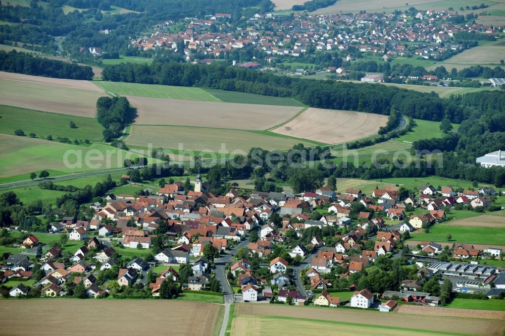 Aerial image Albertshausen - Village view in Albertshausen in the state Bavaria, Germany