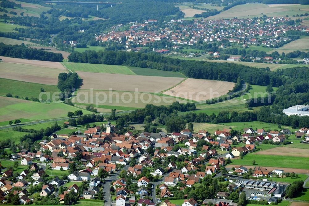 Aerial photograph Albertshausen - Village view in Albertshausen in the state Bavaria, Germany