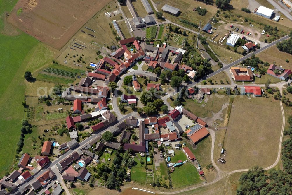 Aerial image Alt Bork - Village view of Alt Bork in the state Brandenburg