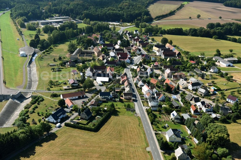 Altmörbitz from above - Village view of Altmoerbitz in the state Saxony