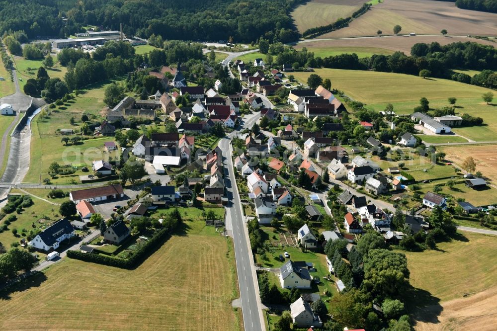 Altmörbitz from the bird's eye view: Village view of Altmoerbitz in the state Saxony