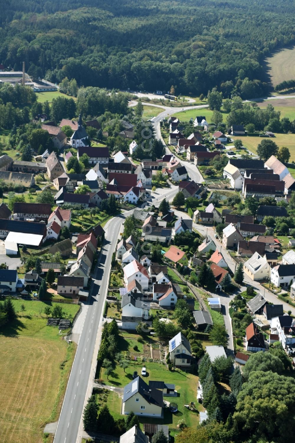 Aerial image Altmörbitz - Village view of Altmoerbitz in the state Saxony