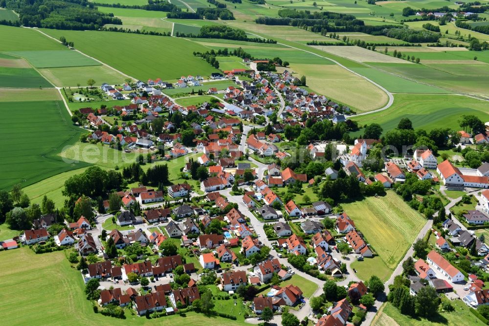 Arnbach from the bird's eye view: Village view in Arnbach in the state Bavaria, Germany