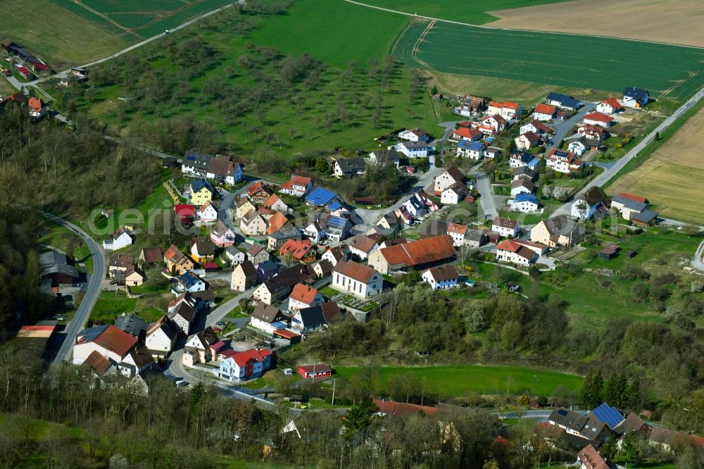 Aerial image Aschhausen - Village view in Aschhausen in the state Baden-Wurttemberg, Germany