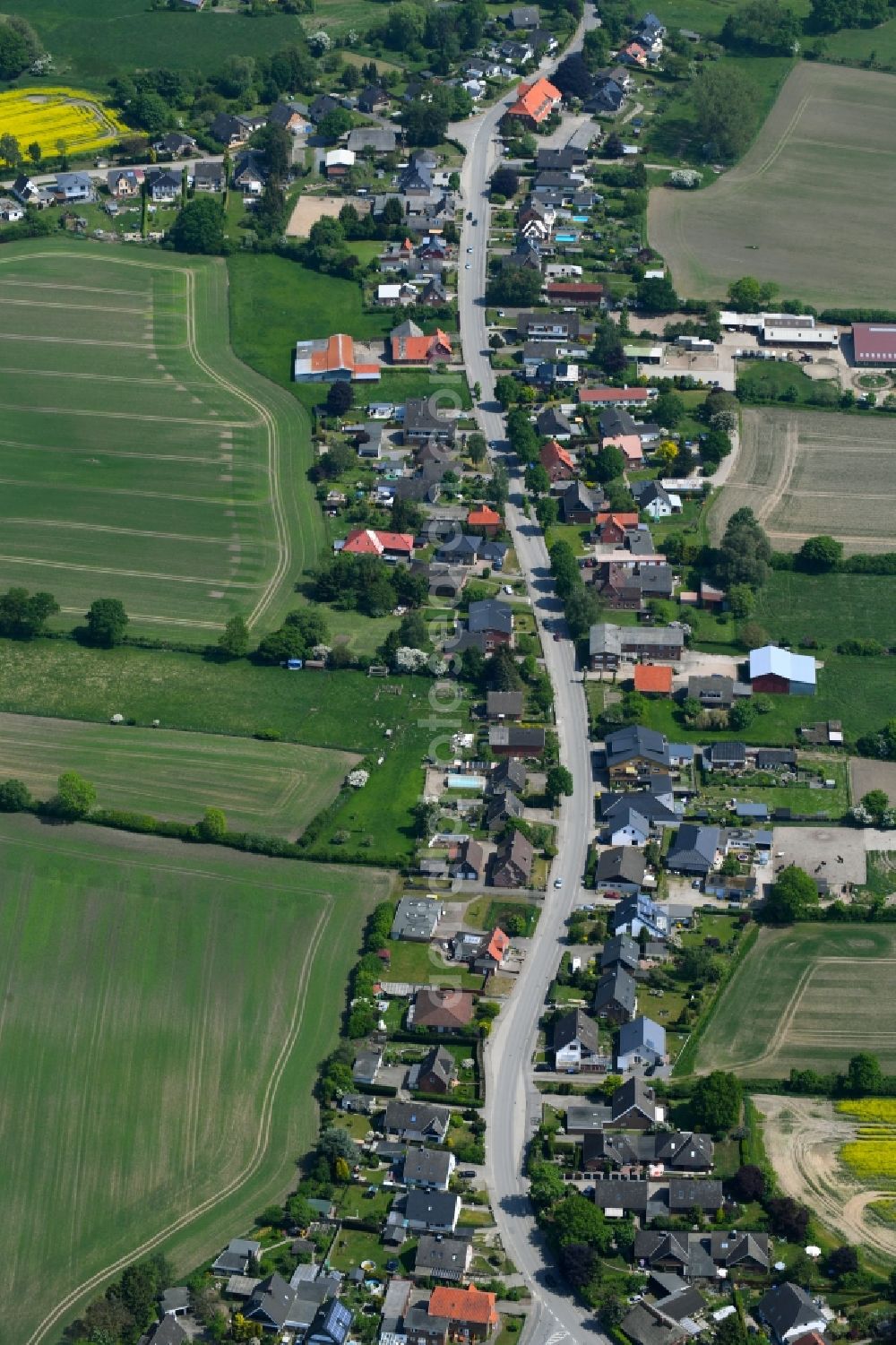 Aerial image Badendorf - Village view in Badendorf in the state Schleswig-Holstein, Germany