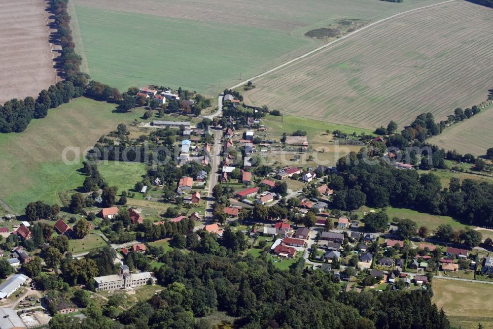 Banzin from the bird's eye view: Village view of Banzin in the state Mecklenburg - Western Pomerania