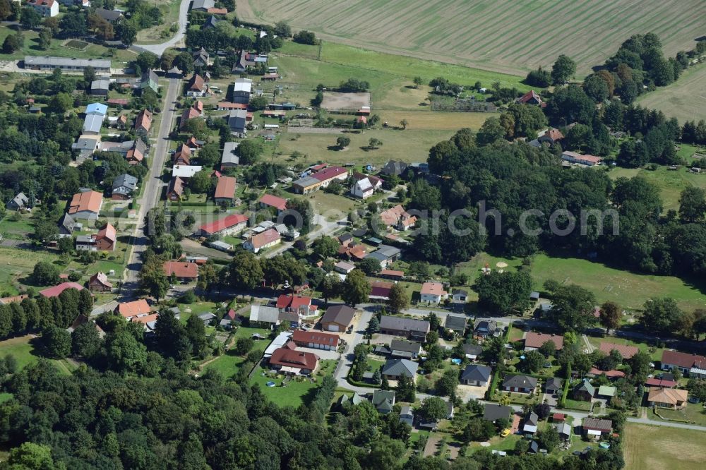 Aerial image Banzin - Village view of Banzin in the state Mecklenburg - Western Pomerania