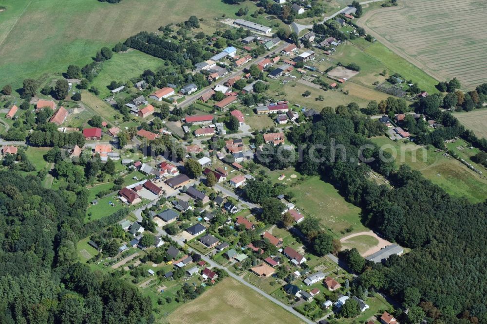 Aerial photograph Banzin - Village view of Banzin in the state Mecklenburg - Western Pomerania