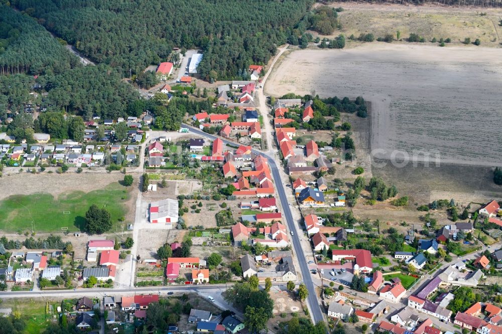 Aerial image Bardenitz - Village view in Bardenitz in the state Brandenburg, Germany