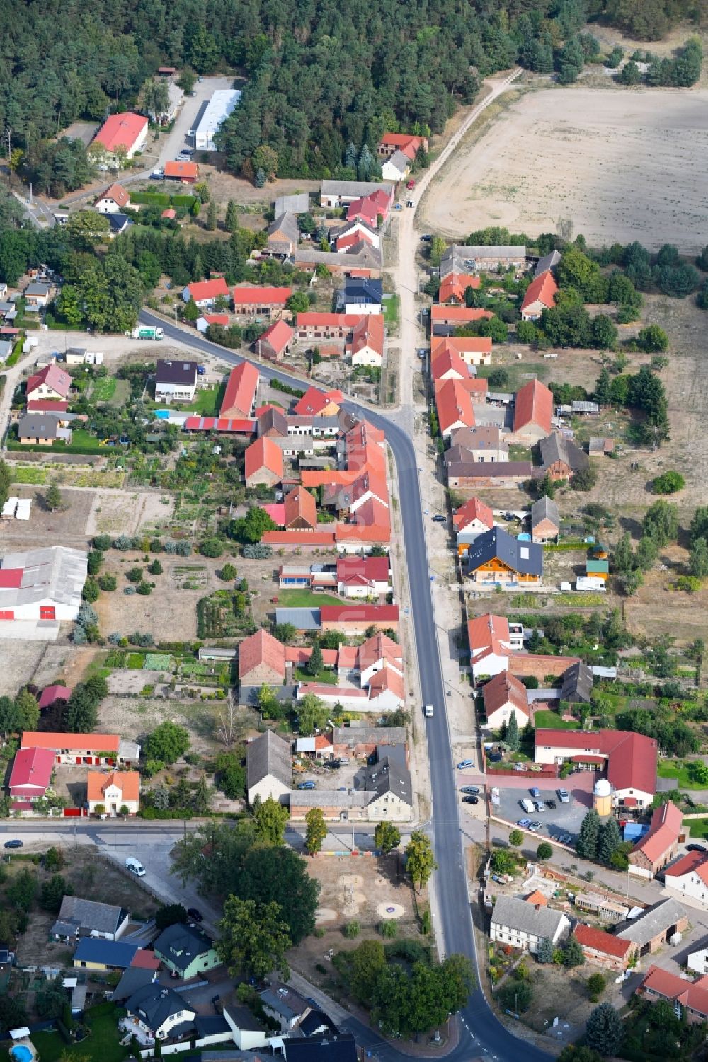 Aerial photograph Bardenitz - Village view in Bardenitz in the state Brandenburg, Germany