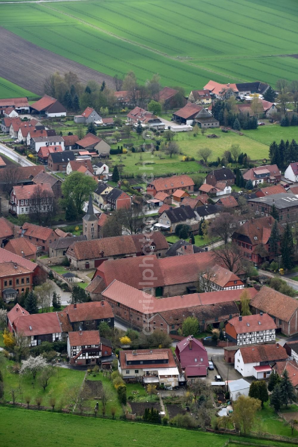 Aerial image Barnstorf - Village view of Barnstorf in the state Lower Saxony