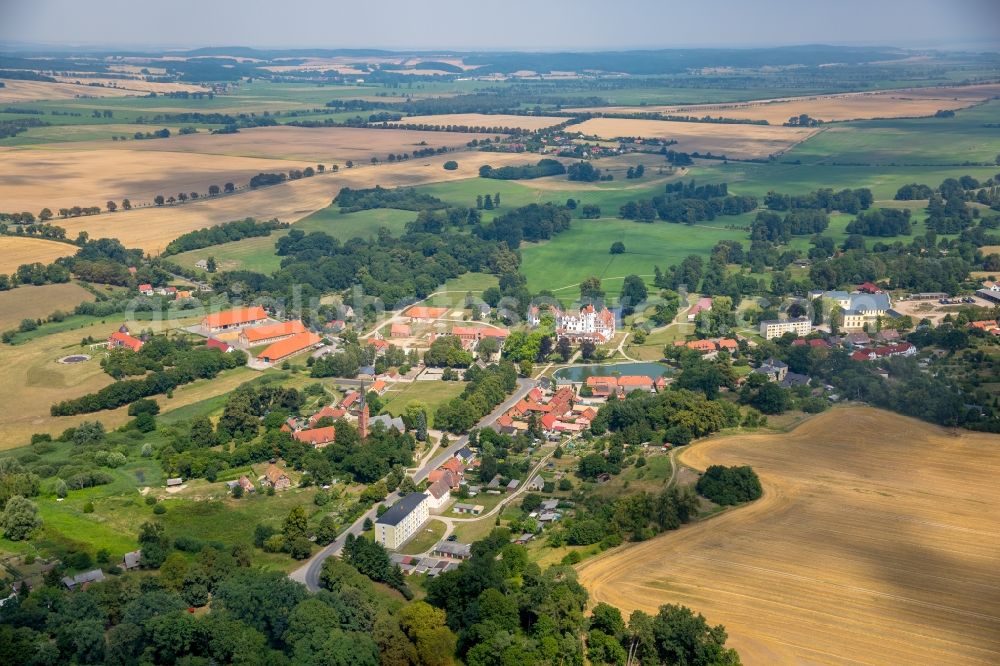 Basedow from above - Village view of Basedow in the state Mecklenburg - Western Pomerania