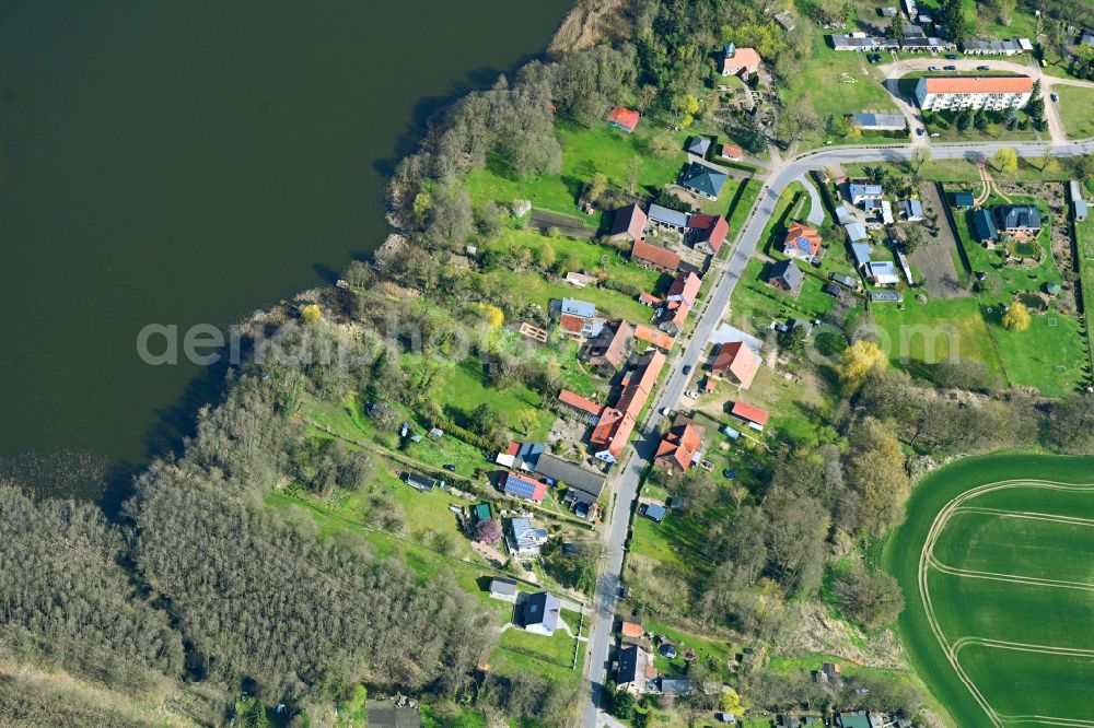 Aerial photograph Baumgarten - Village view on street Heidestrasse in Baumgarten in the state Brandenburg, Germany