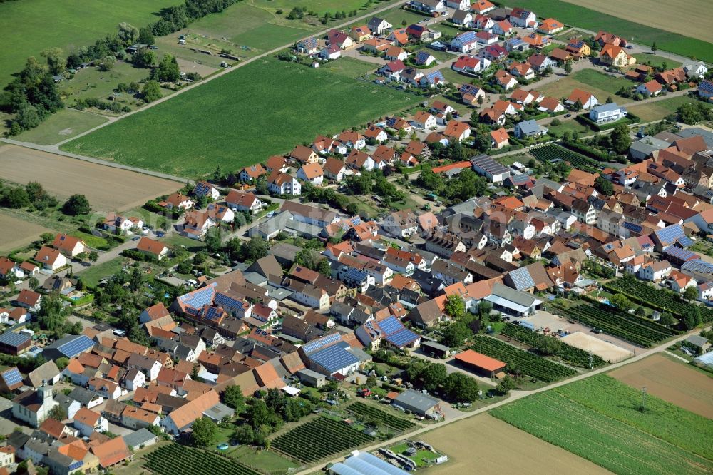 Aerial photograph Böbingen - Village view of Boebingen in the state Rhineland-Palatinate