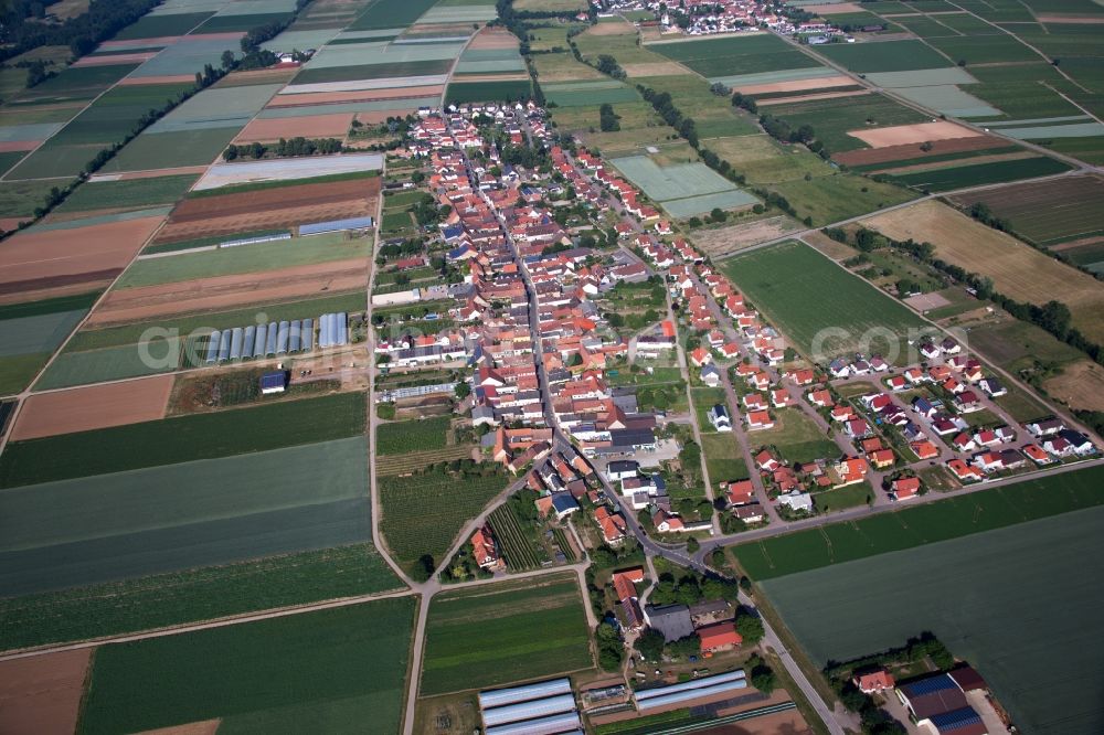 Böbingen from above - Village view in Boebingen in the state Rhineland-Palatinate