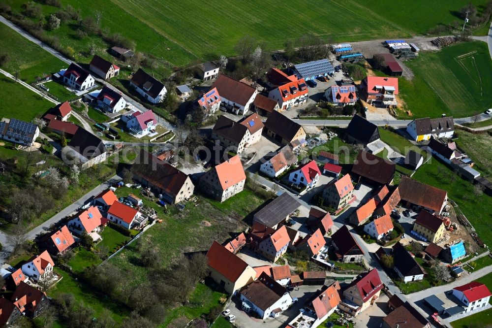 Aerial image Beerbach - Village view in Beerbach in the state Bavaria, Germany