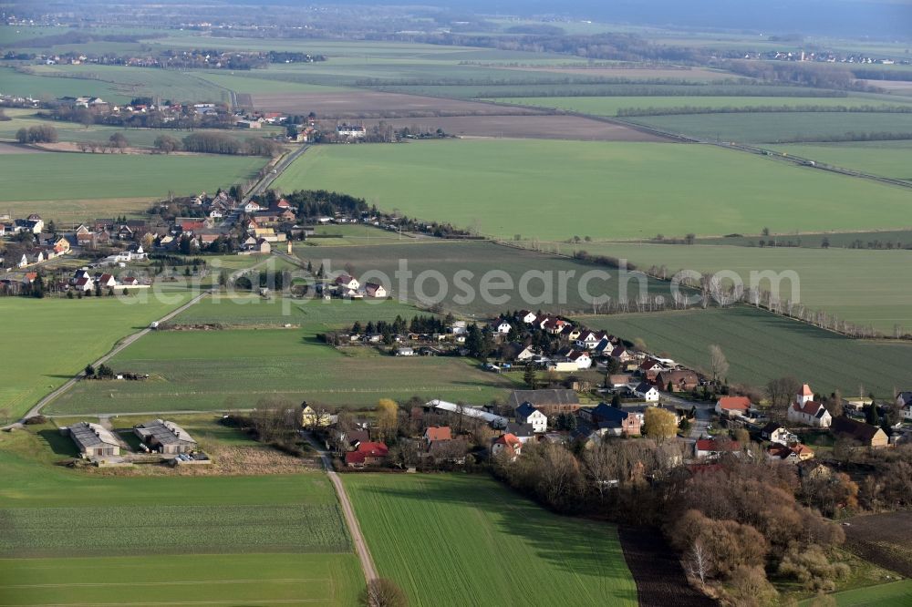 Eilenburg from the bird's eye view: Village view of Behlitz in the state Saxony