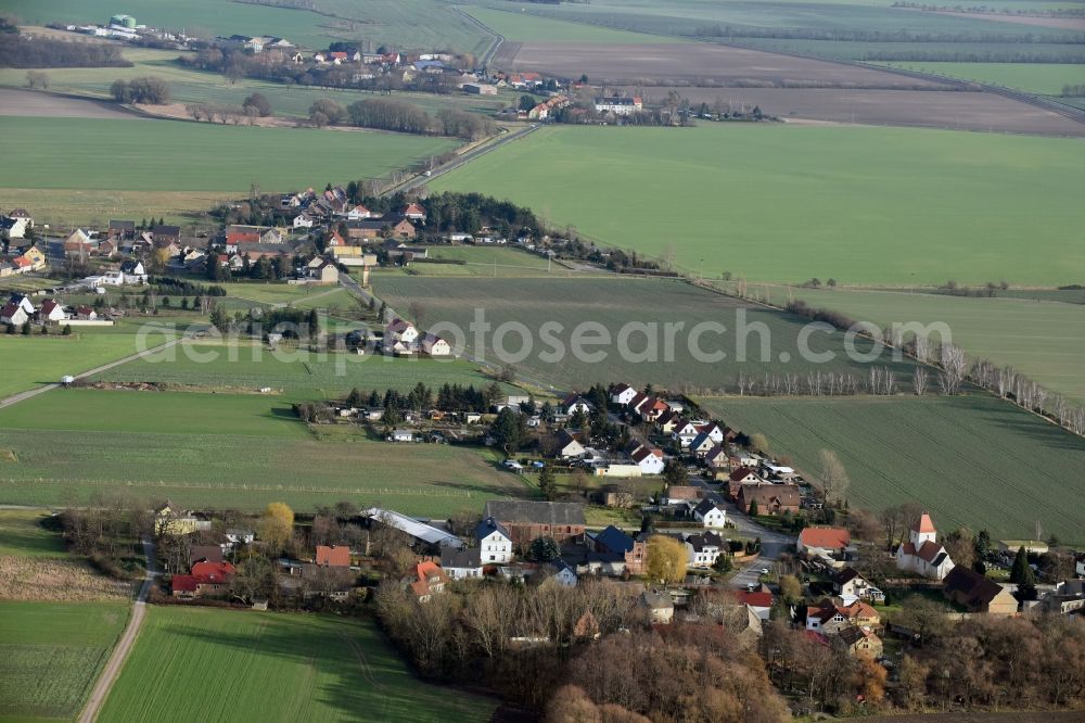 Aerial image Eilenburg - Village view of Behlitz in the state Saxony