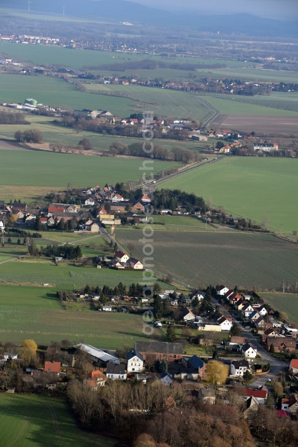 Aerial photograph Eilenburg - Village view of Behlitz in the state Saxony