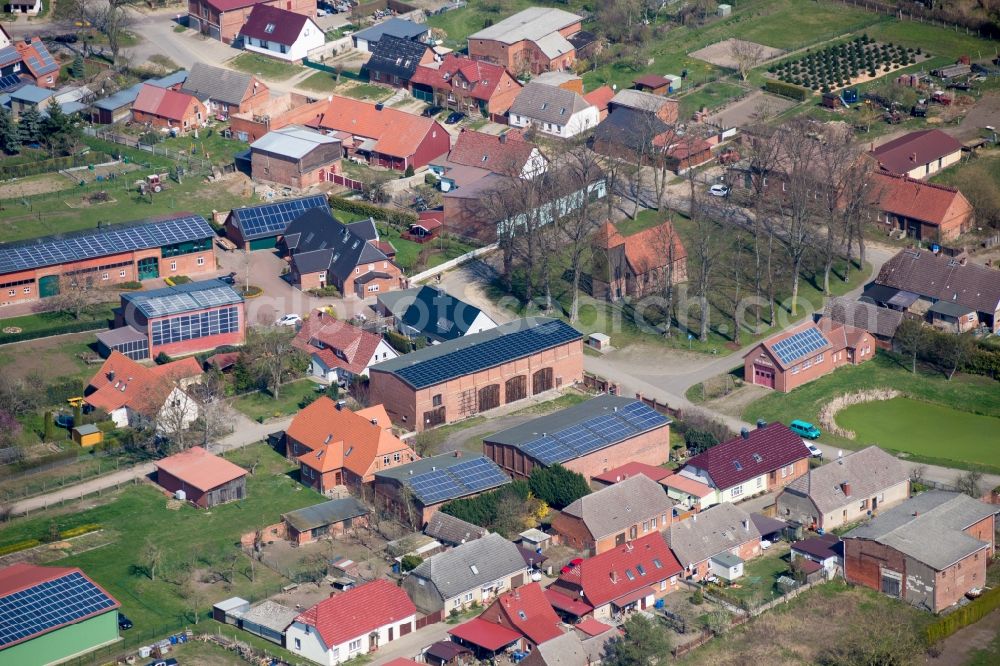 Benzin from the bird's eye view: Village view in Benzin in the state Mecklenburg - Western Pomerania, Germany