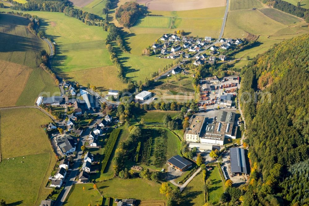 Aerial image Meschede - Village view of Berge in the state North Rhine-Westphalia