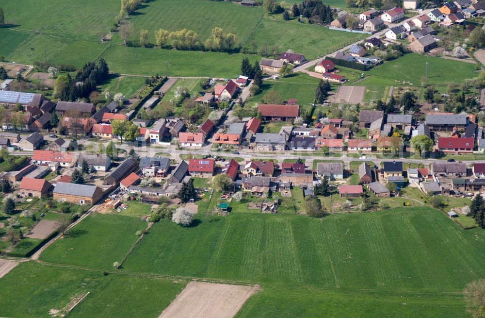 Aerial photograph Zehdenick - Village view on Bergsdorf in Zehdenick in the state Brandenburg, Germany