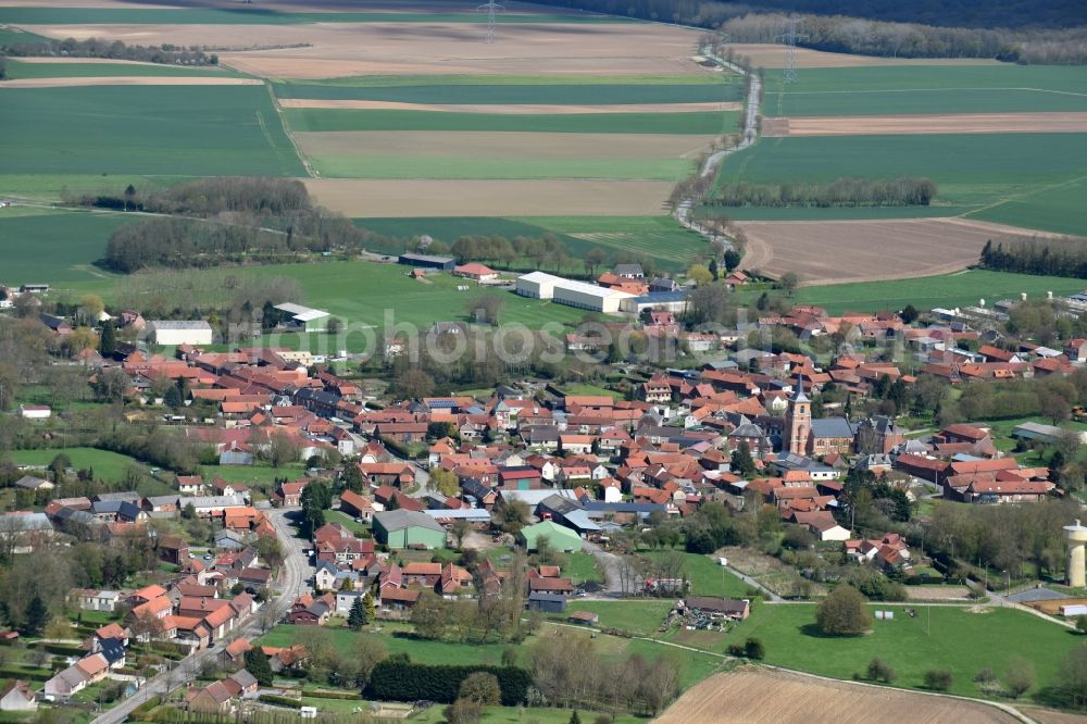 Aerial image Berneville - Village view of Berneville in Nord-Pas-de-Calais Picardy, France