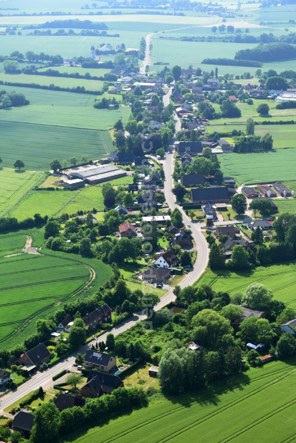 Aerial photograph Bühnsdorf - Village view of Buehnsdorf in the state Schleswig-Holstein