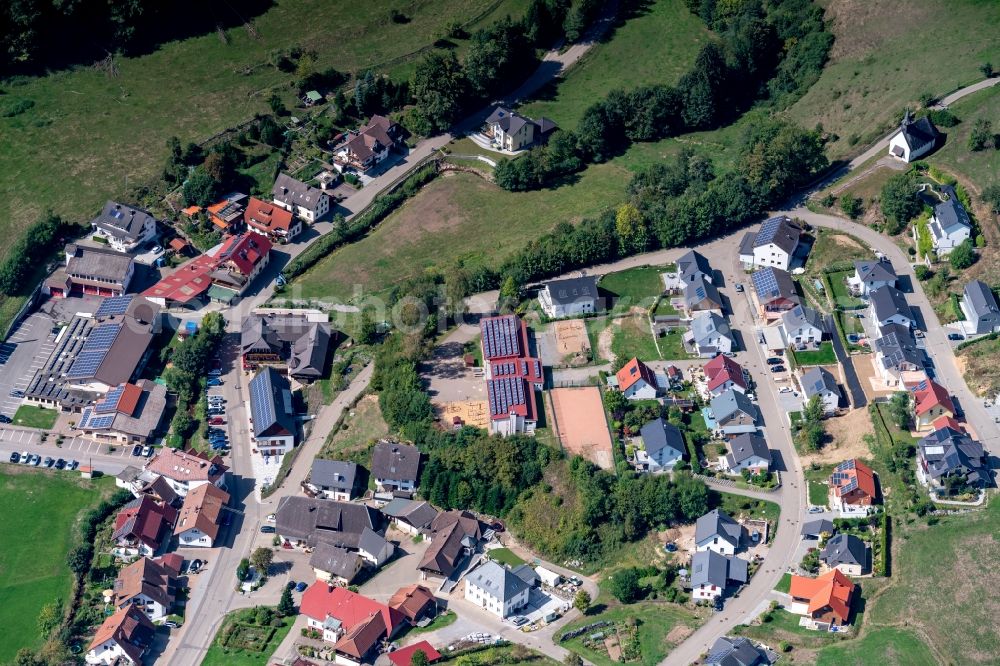 Biederbach from above - Village view in Biederbach in the state Baden-Wurttemberg, Germany