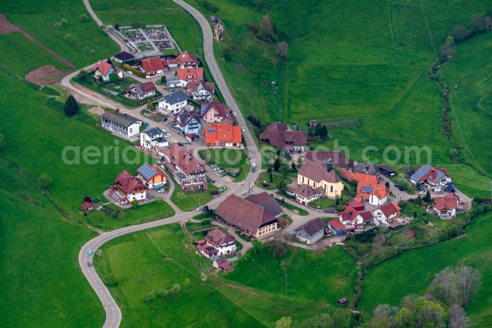 Aerial image Biederbach - Village view in Biederbach in the state Baden-Wurttemberg, Germany