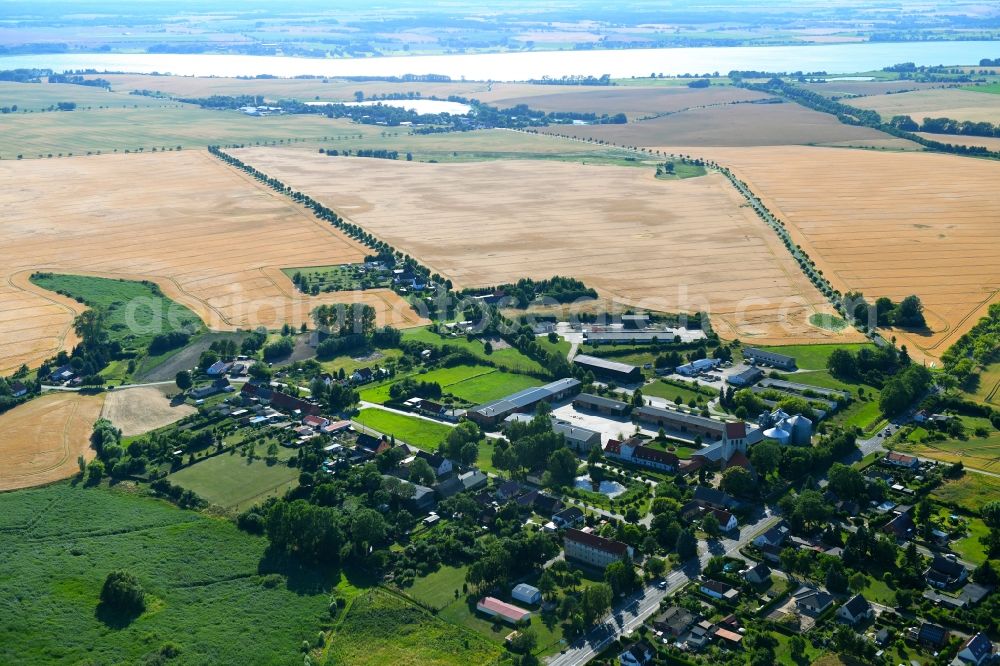 Aerial image Bietikow - Village view in Bietikow in the state Brandenburg, Germany