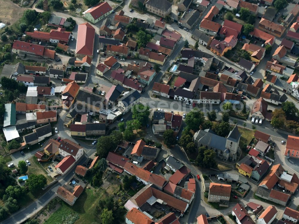 Aerial image Bilzingsleben - Village view of Bilzingsleben in the state Thuringia