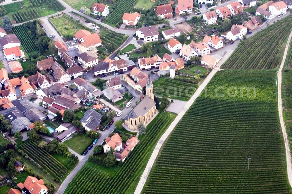 Aerial image Birkweiler - Village view of Birkweiler in the state Rhineland-Palatinate