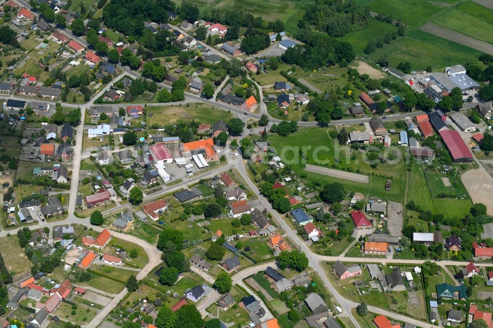 Aerial photograph Blievenstorf - Village view in Blievenstorf in the state Mecklenburg - Western Pomerania, Germany