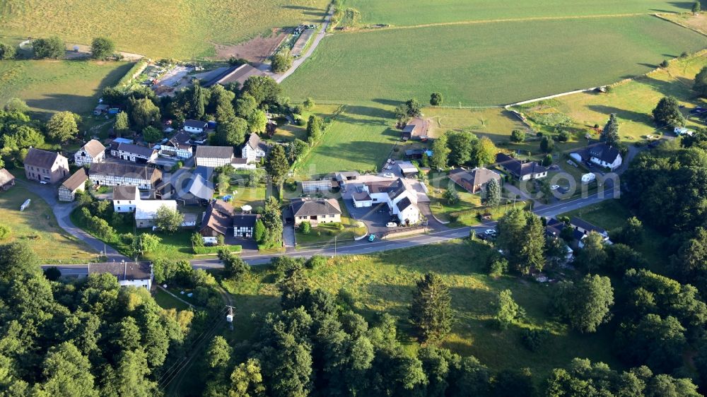 Büllesbach from the bird's eye view: Village view in Buellesbach in the state North Rhine-Westphalia, Germany