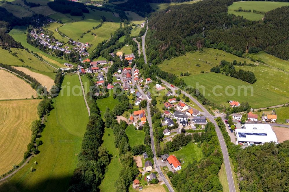 Aerial image Bömighausen - Village view in Boemighausen in the state Hesse, Germany