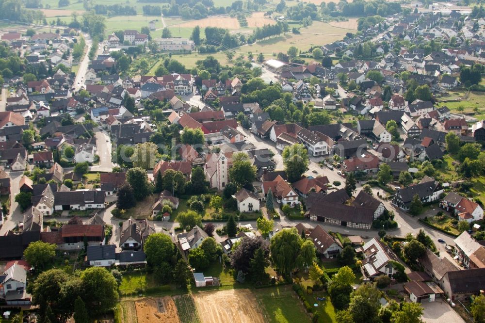 Aerial image Bodersweier - Village view in Bodersweier in the state Baden-Wuerttemberg