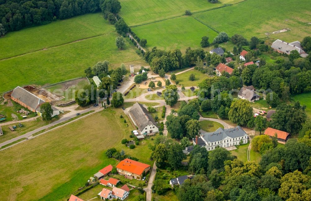 Boek from above - Village view of Boek in the state Mecklenburg - Western Pomerania