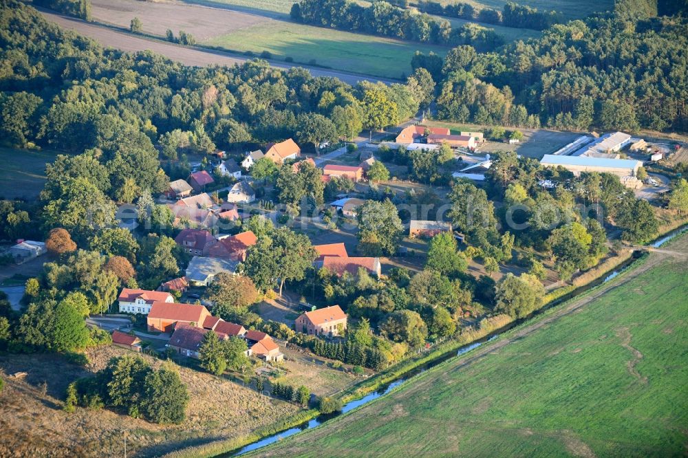 Aerial image Boek - Village view in Boek in the state Mecklenburg - Western Pomerania, Germany